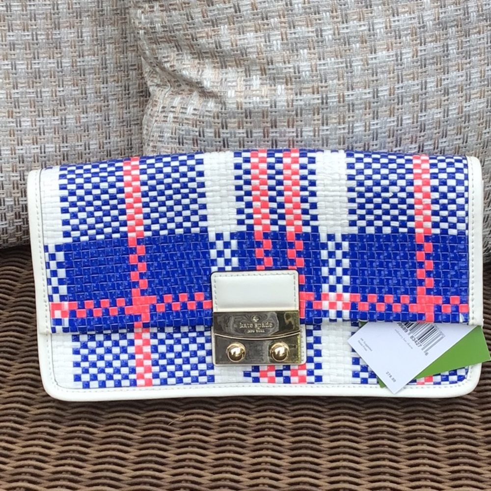 Kate Spade Chloe Finn bay drive clutch RARE size 11 x 6